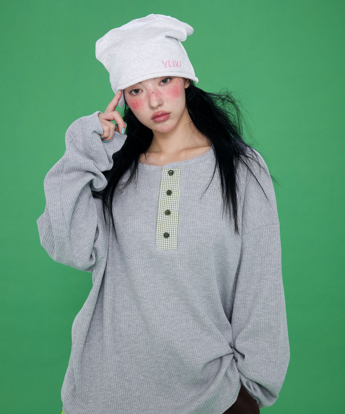 예그(YEGG) Wapple Sleeve T Gray