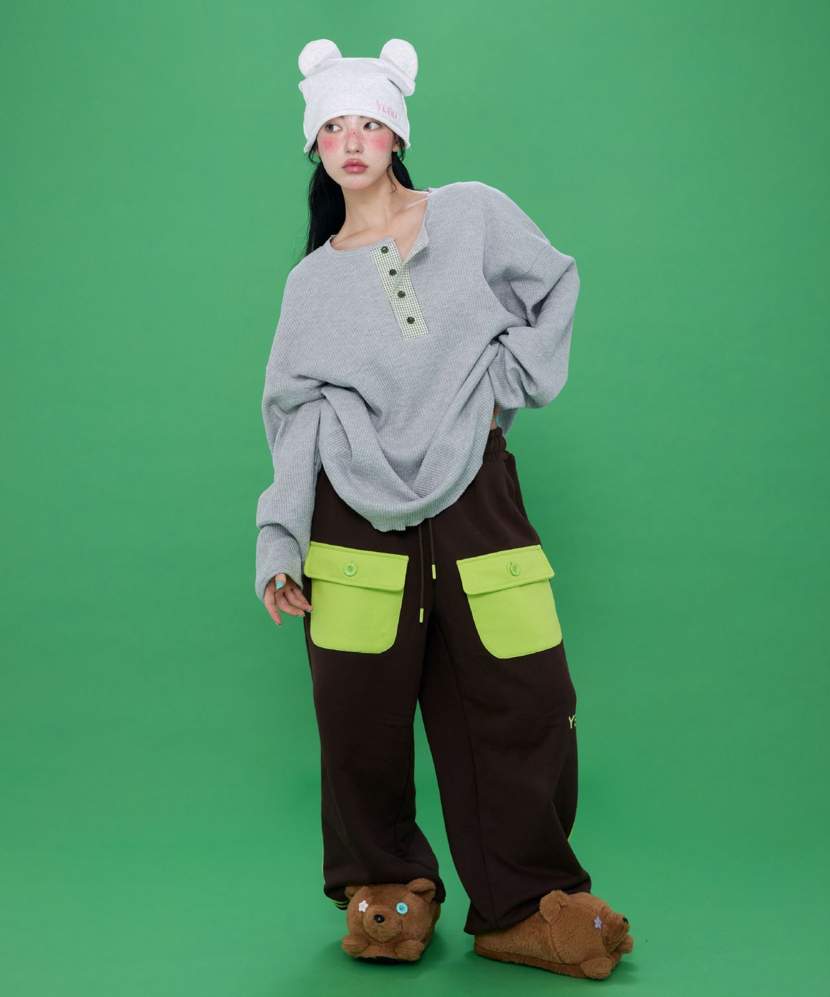 예그(YEGG) Wapple Sleeve T Gray