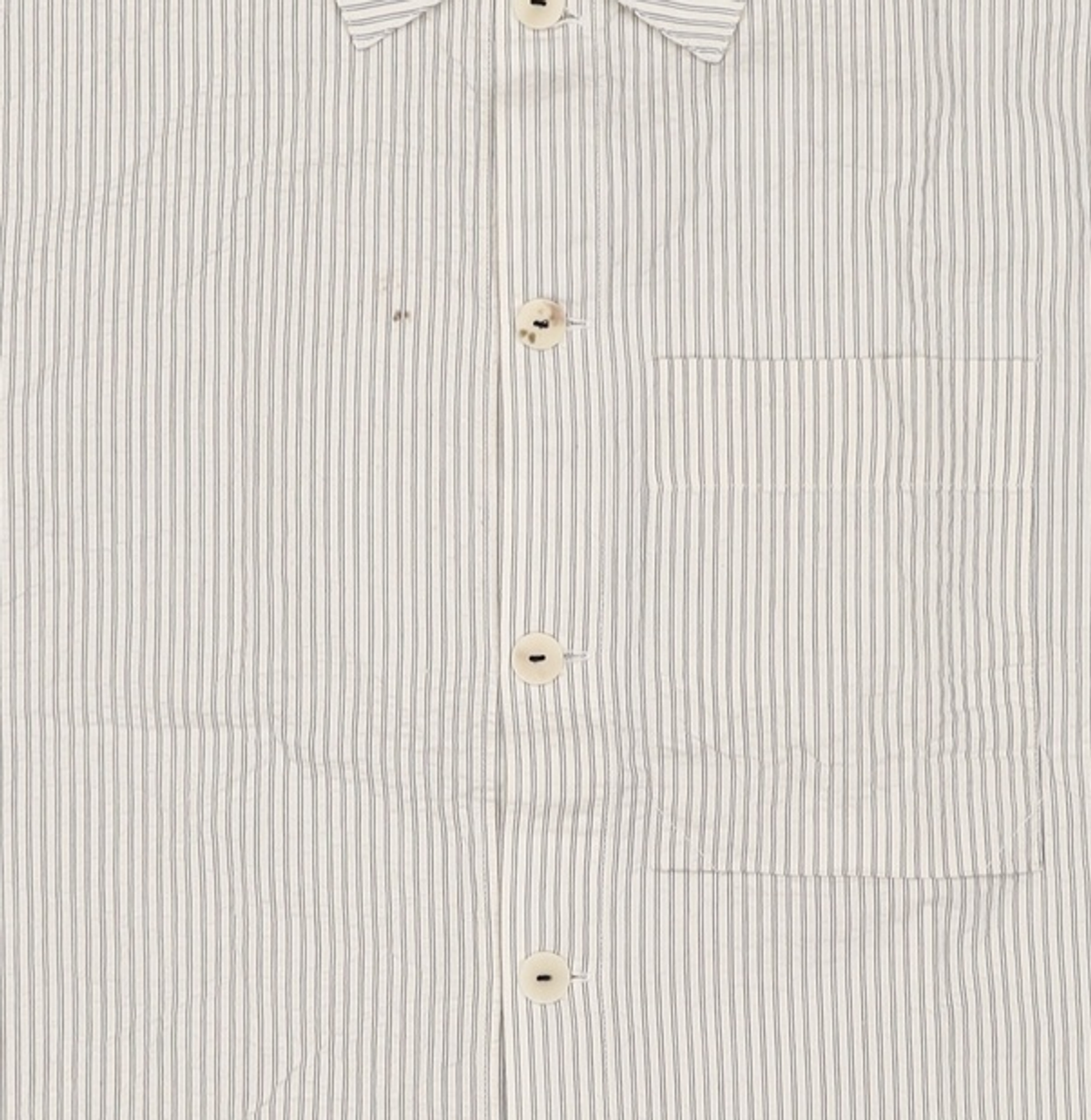 넌블랭크(NONBLANK) 스트라이프 시어서커 셔츠_IVORY S