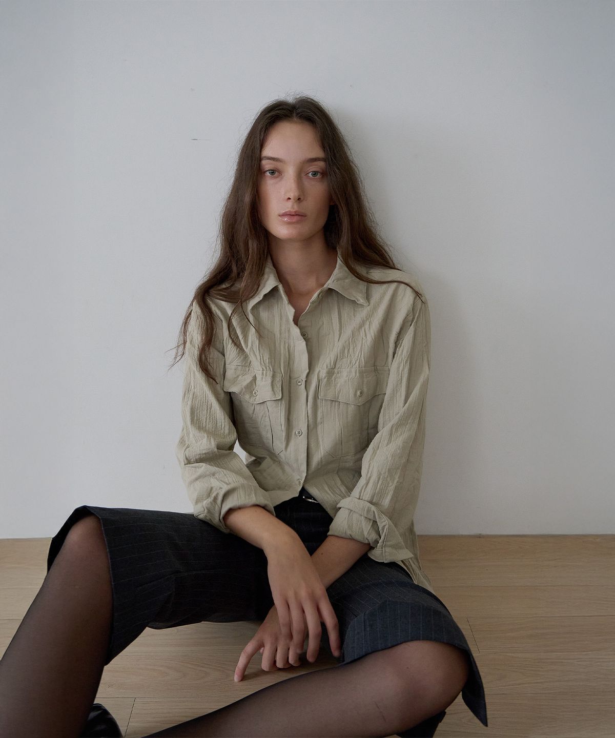 가더(GARDER) Lete Shirt (Khaki Beige)