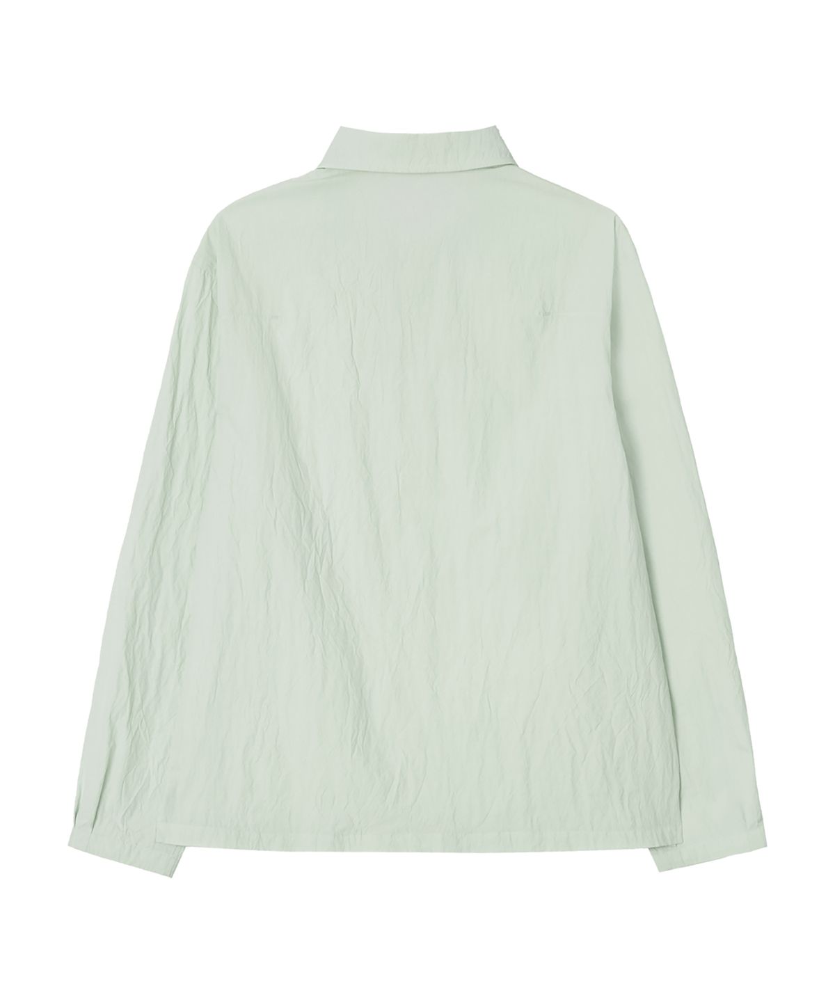 오아노(OANO) CREASE POPOVER SHIRT / PALE GREEN