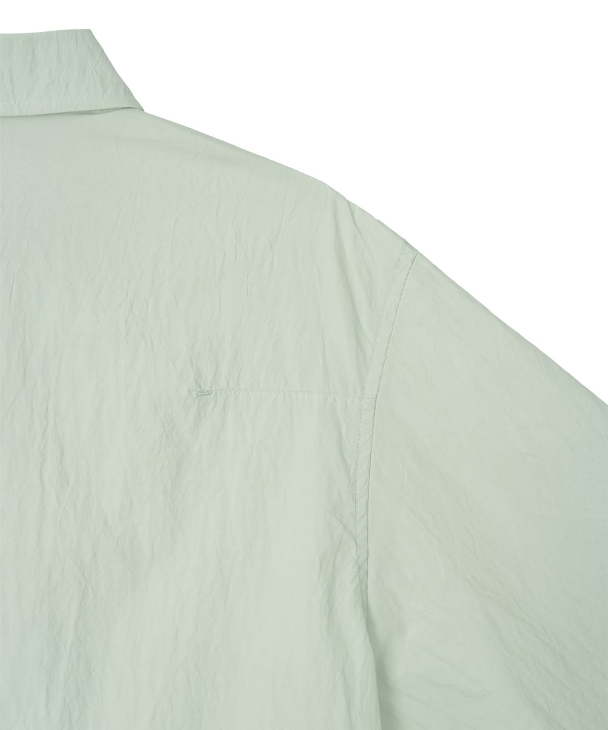 오아노(OANO) CREASE POPOVER SHIRT / PALE GREEN