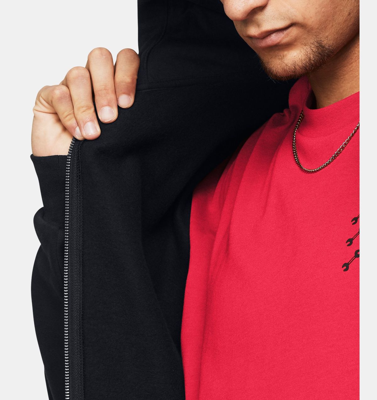 언더아머(UNDERARMOUR) 남성 UA 아이콘 플리스 24/7 Full-Zip Hoodie1386566-001