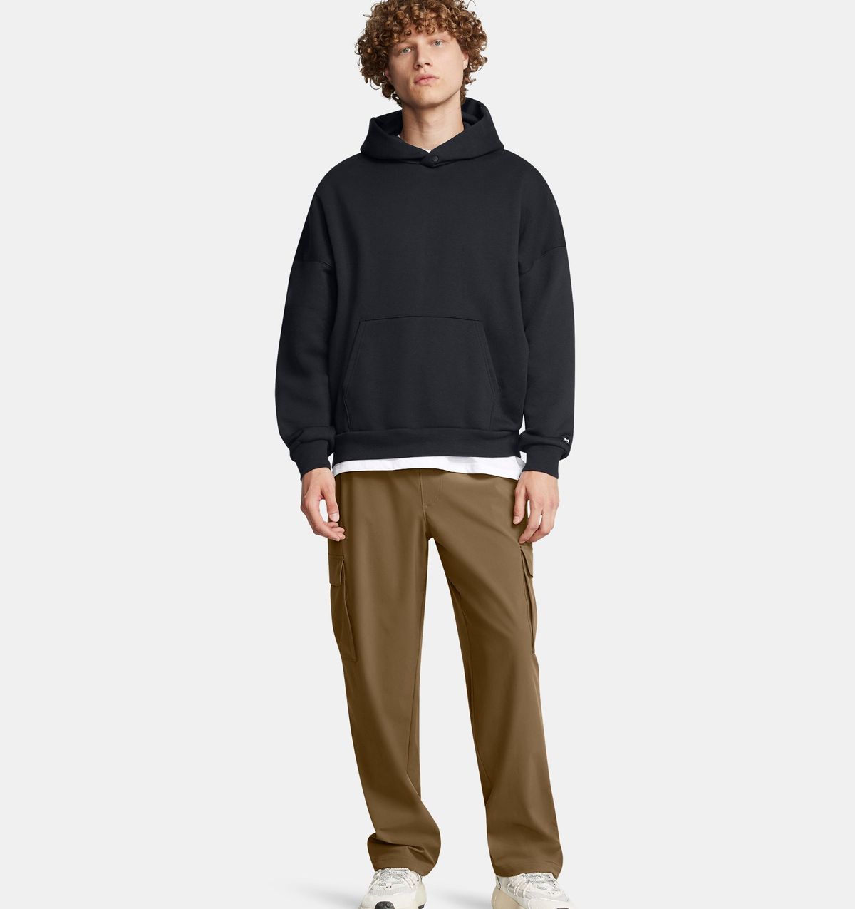 언더아머(UNDERARMOUR) 남성 UA 아이콘 플리스 오버사이즈 후디1387779-001