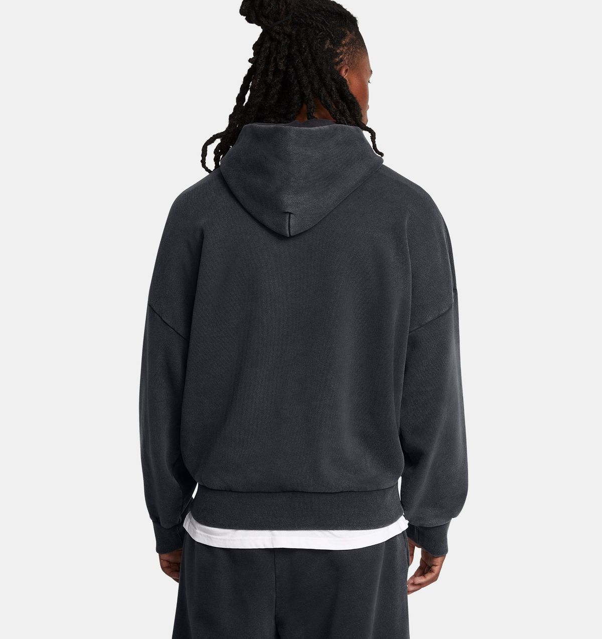 언더아머(UNDERARMOUR) 남성 UA 아이콘 헤비웨이트 플리스 워시 오버사이즈 후디1386552-001