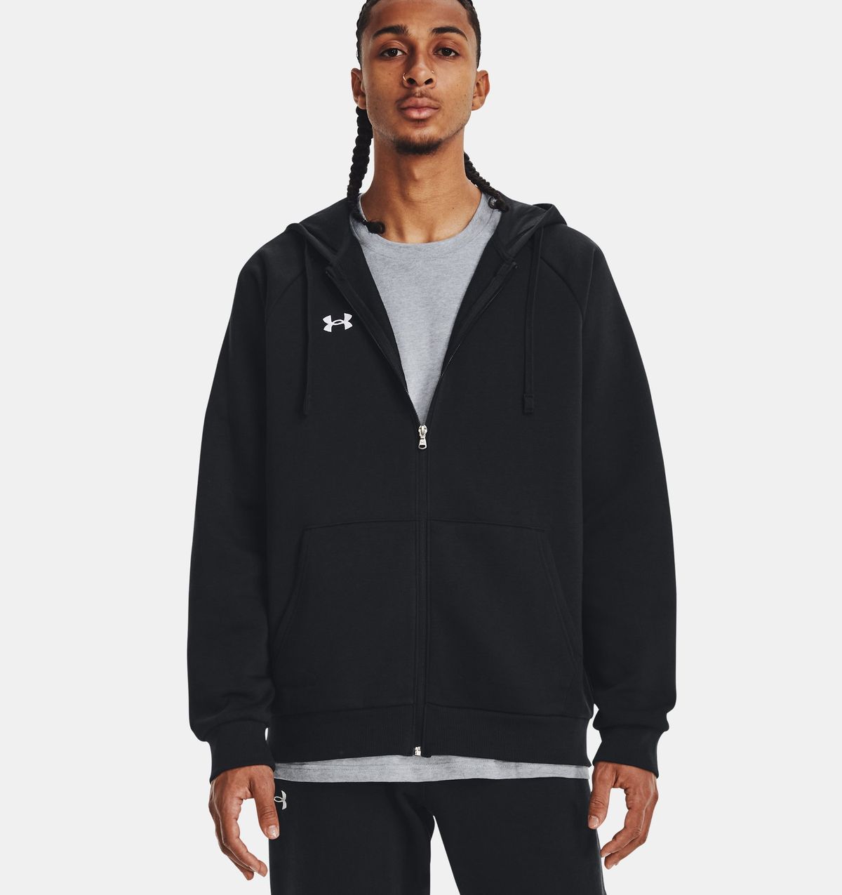 언더아머(UNDERARMOUR) 남성 UA 라이벌 플리스 풀 집 후디1379767-001
