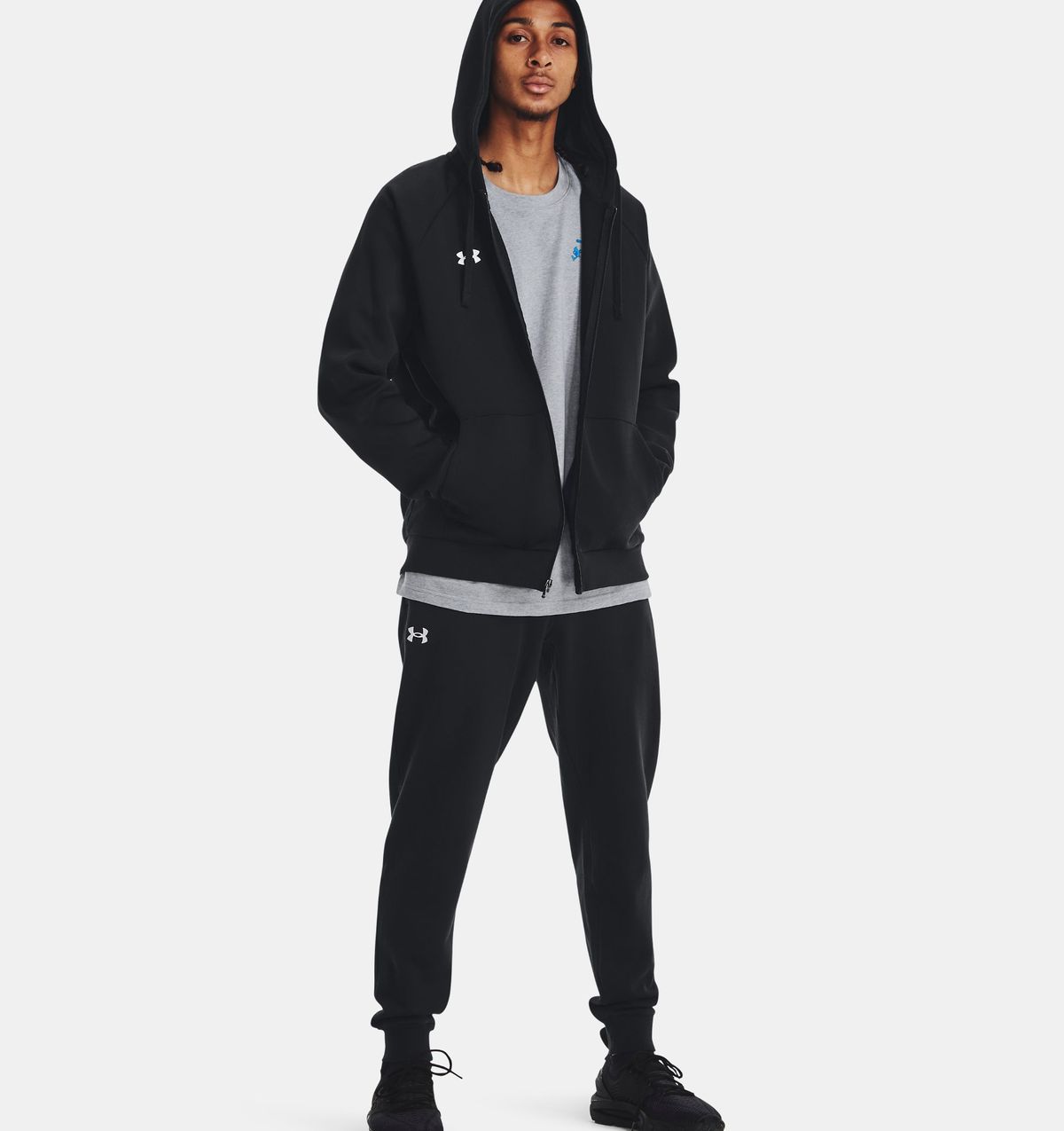 언더아머(UNDERARMOUR) 남성 UA 라이벌 플리스 풀 집 후디1379767-001
