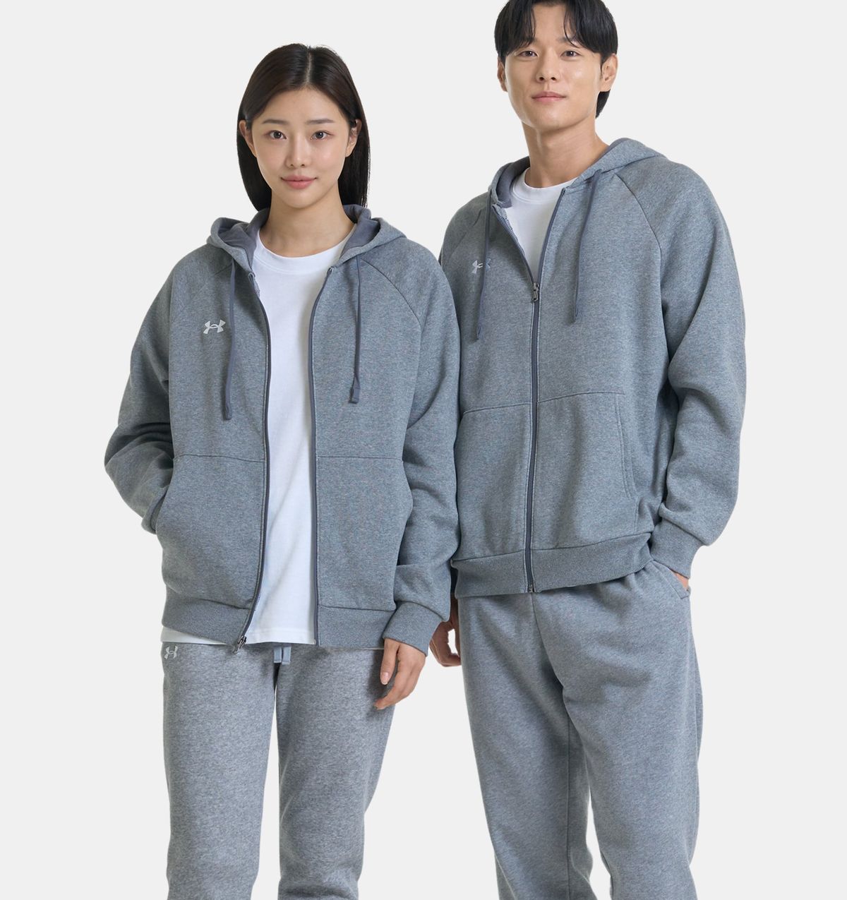언더아머(UNDERARMOUR) 남성 UA 라이벌 플리스 풀 집 후디1379767-025