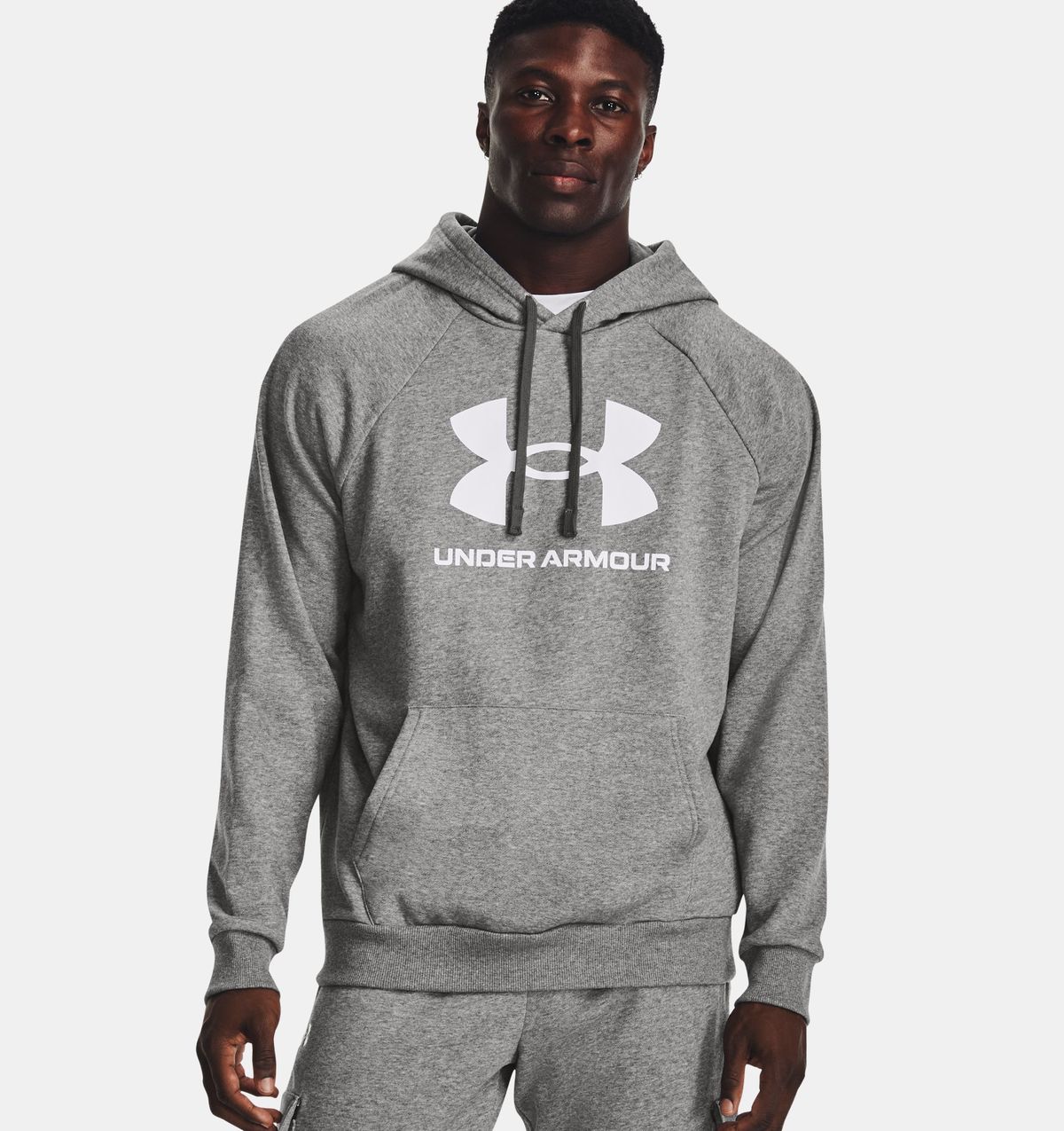 언더아머(UNDERARMOUR) 남성 UA 라이벌 플리스 로고 후디1379758-025