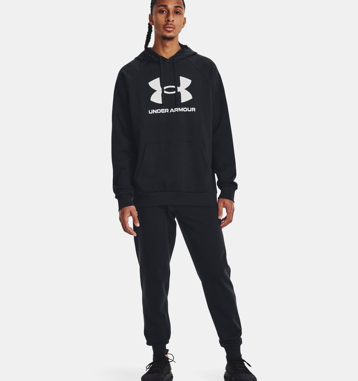 언더아머(UNDERARMOUR) 남성 UA 라이벌 플리스 로고 후디1379758-001