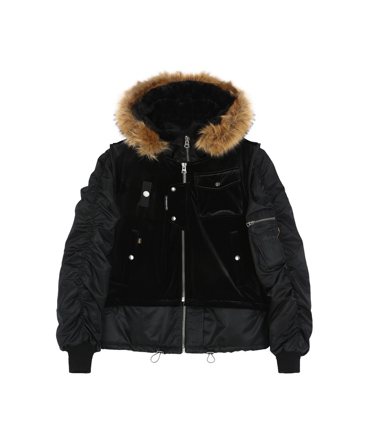앤더슨벨(ADSB ANDERSSON BELL) ANDERSSON BELL X ALPHA INDUSTRIES VEST LAYERED N-2B JACKET (BLACK)