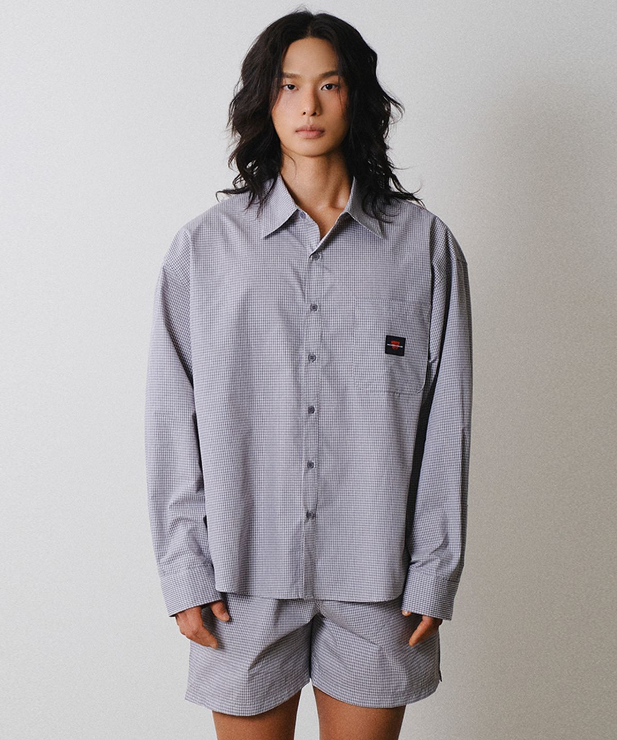 레코딩하우스(RECORDINGHOUSE) REC CCTV LOUNGE SHIRTS [POP GREY]