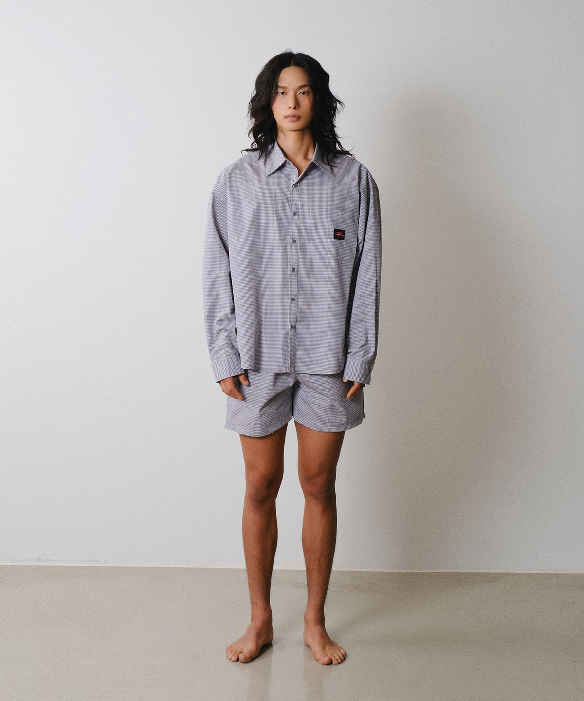 레코딩하우스(RECORDINGHOUSE) REC CCTV LOUNGE SHIRTS [POP GREY]