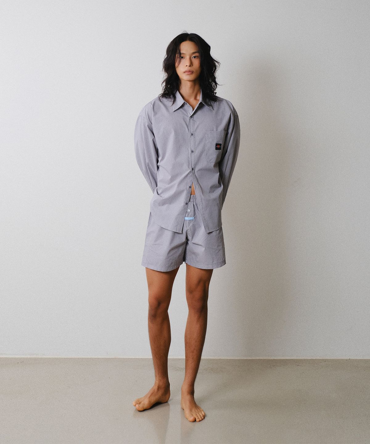 레코딩하우스(RECORDINGHOUSE) REC CCTV LOUNGE SHIRTS [POP GREY]