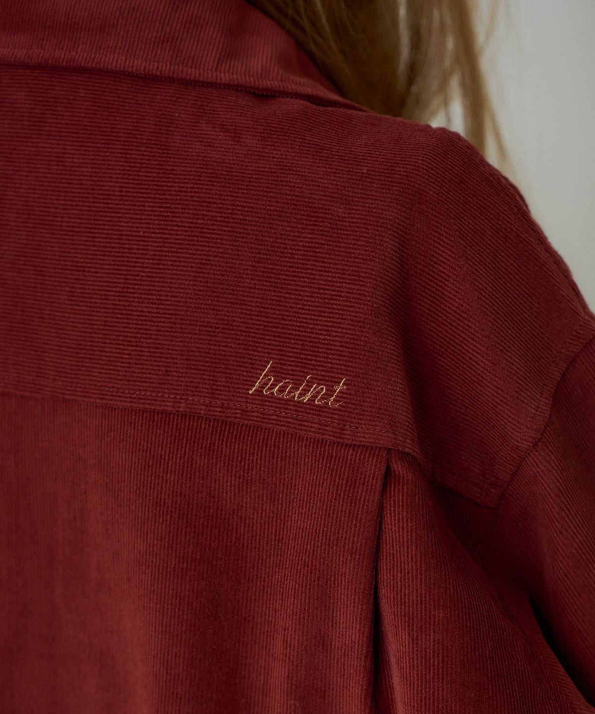 헤인트(HAINT) ROVIN VINTAGE CORDUROY OVERSIZED SHIRT 3COL_BURGUNDY