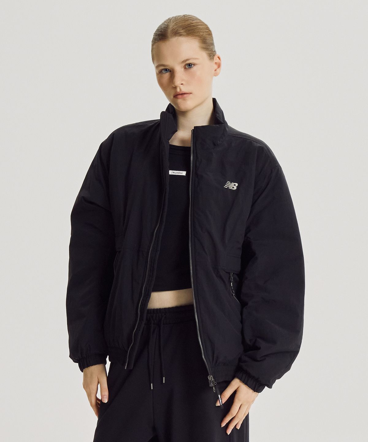 뉴발란스(NEW BALANCE) NBNQG41923 / UNI 헤리티지 스텐드넥 패딩 자켓 (BLACK)