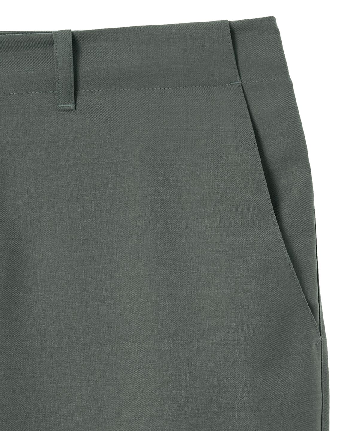 오아노(OANO) WOOL BLEND PANTS / CEMENT GREEN