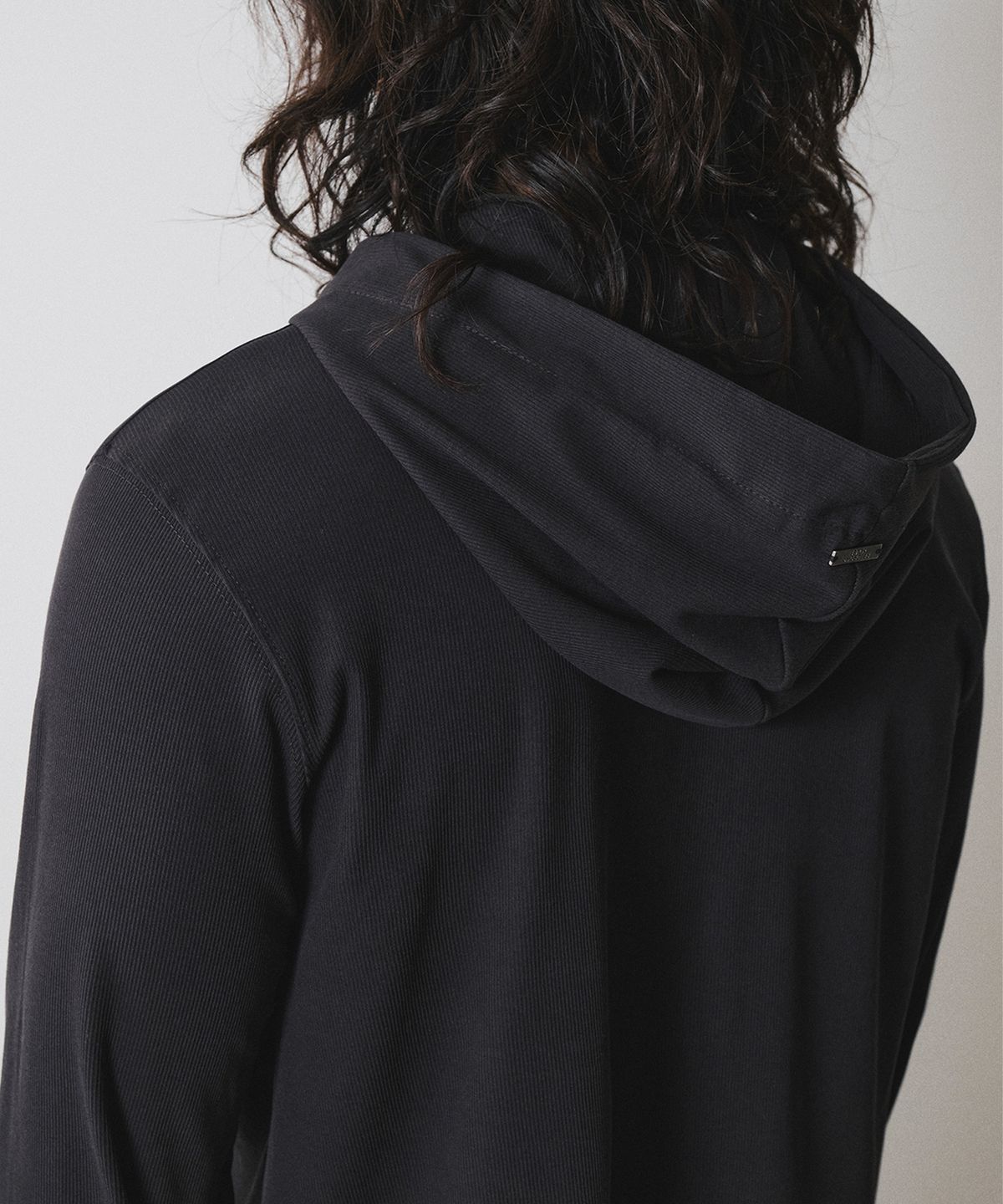 레코딩하우스(RECORDINGHOUSE) REC GRAPHIC RIB HOODIE [CHARCOAL]