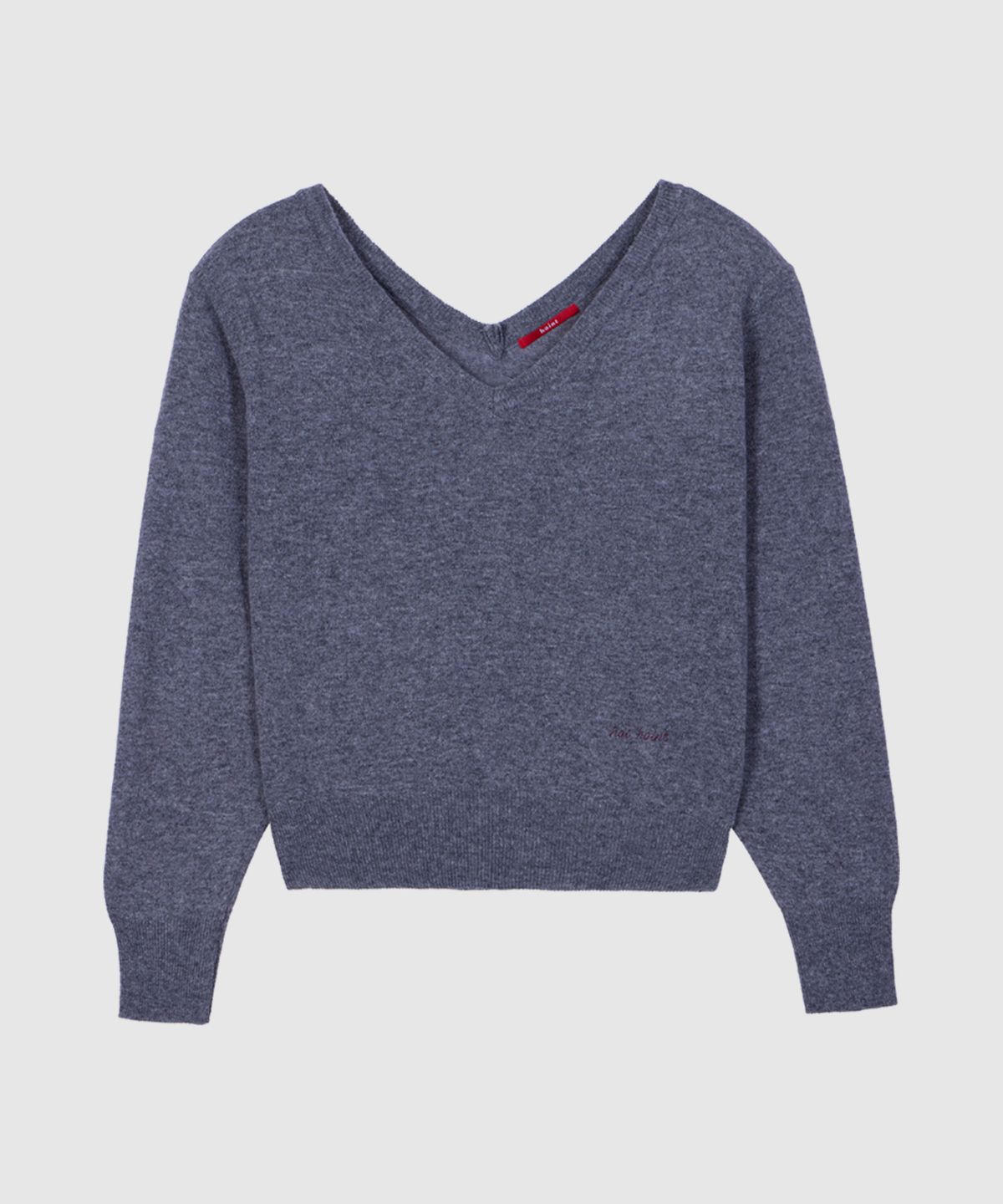 헤인트(HAINT) MIRET WOOL BLEND DOUBLE V-NECK KNIT 2COL_GRAY