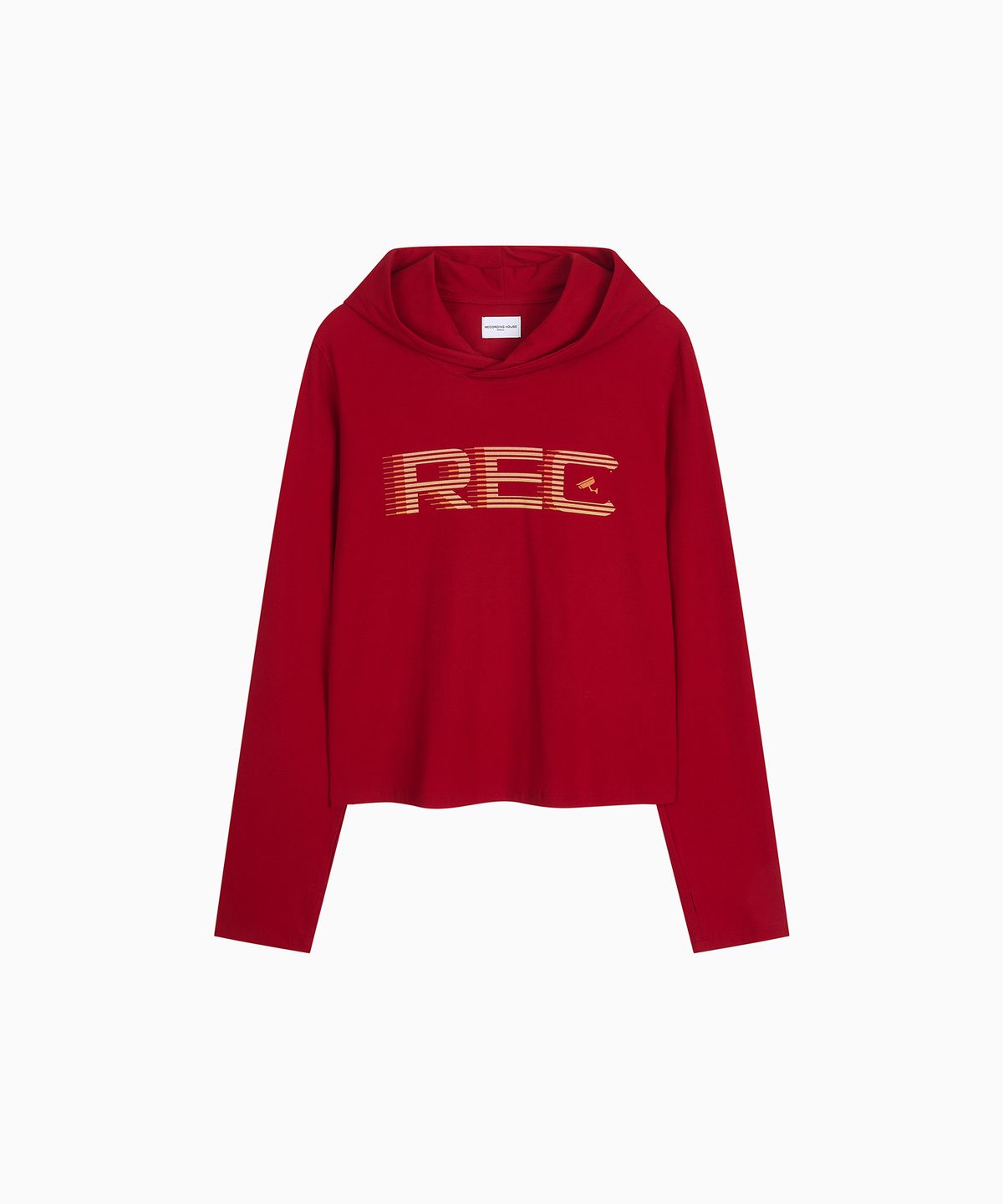 레코딩하우스(RECORDINGHOUSE) REC GRAPHIC RIB HOODIE [RED]