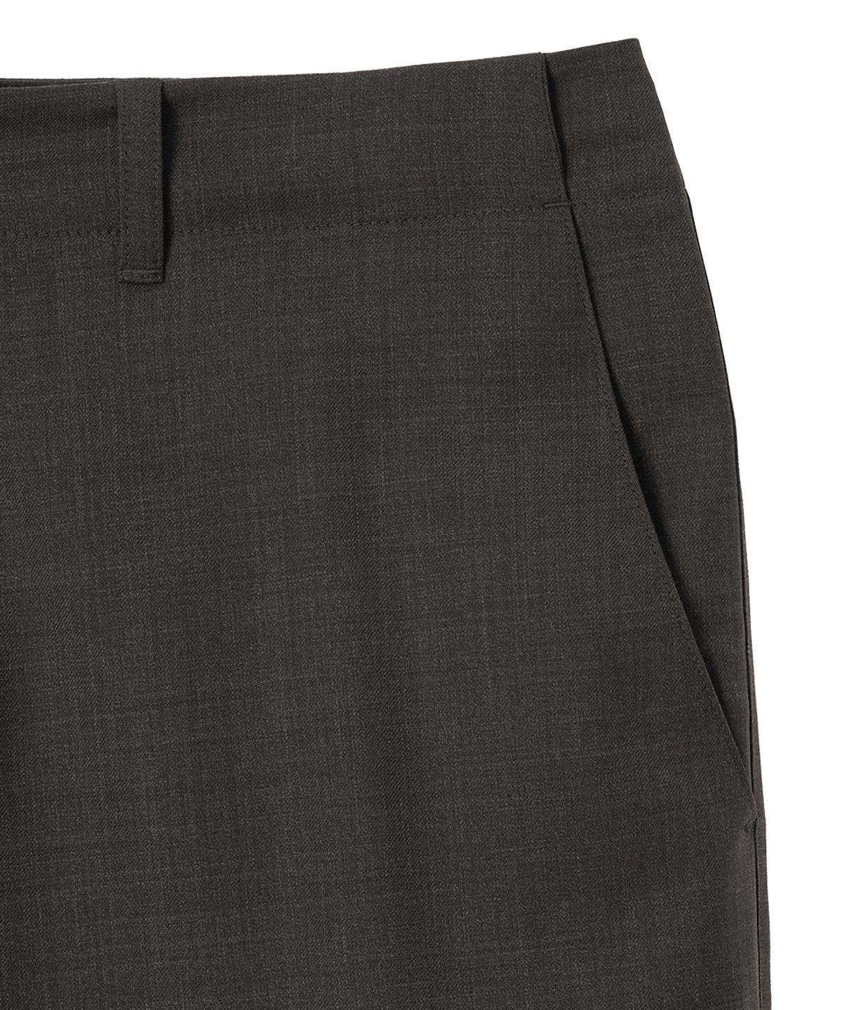 오아노(OANO) WOOL BLEND PANTS / CHARCOAL BROWN