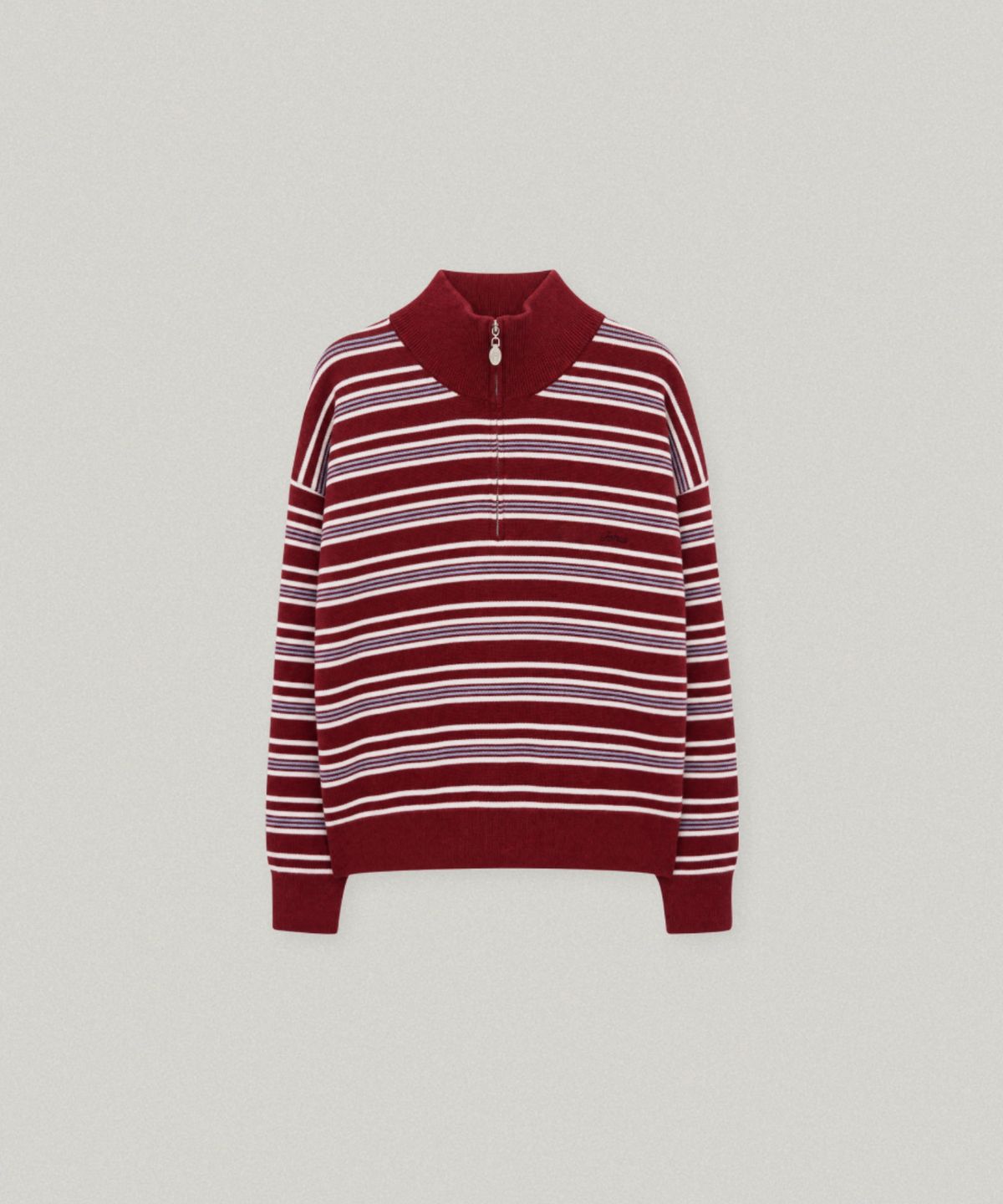 폴뉴아(FOLNUA) HERITAGE HALF ZIP UP KNIT (WINE)