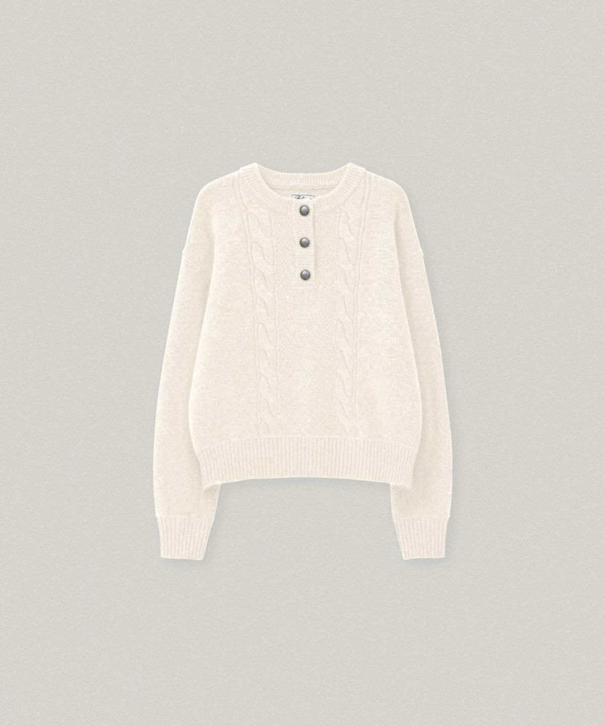 폴뉴아(FOLNUA) HERRIT HENRY NECK KNIT (IVORY)