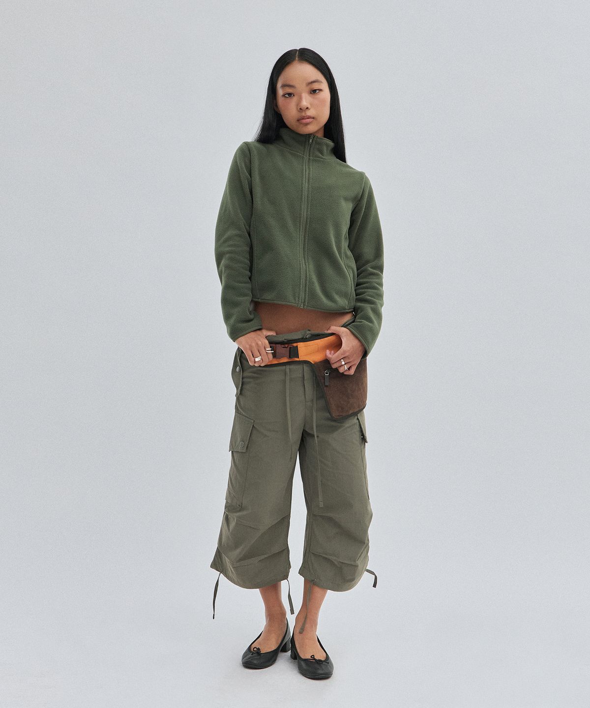 스웨이드(SUADE) SLIM FLEECE JACKET [KHAKI]