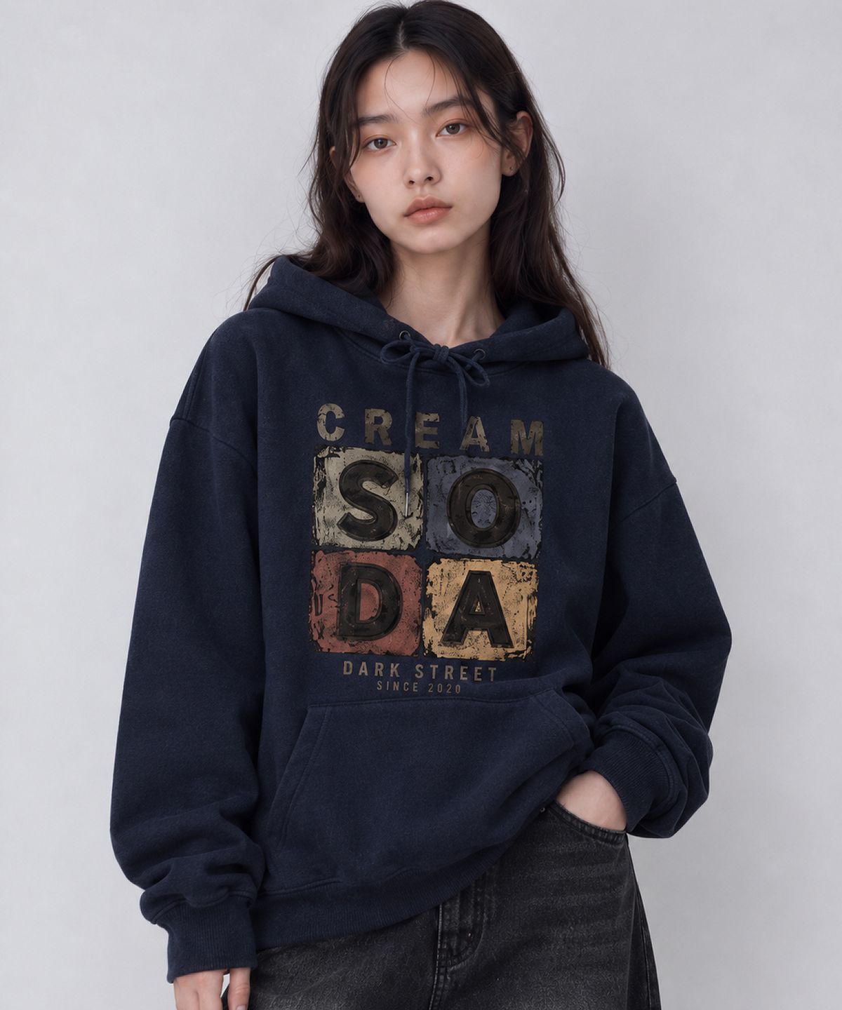 크림소다랩(CREAM SODA LAB) 크랙 소다 브릭 후드
