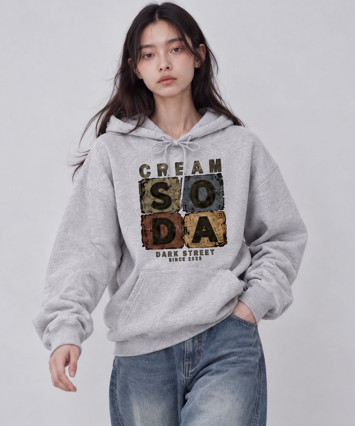 크림소다랩(CREAM SODA LAB) 크랙 소다 브릭 후드
