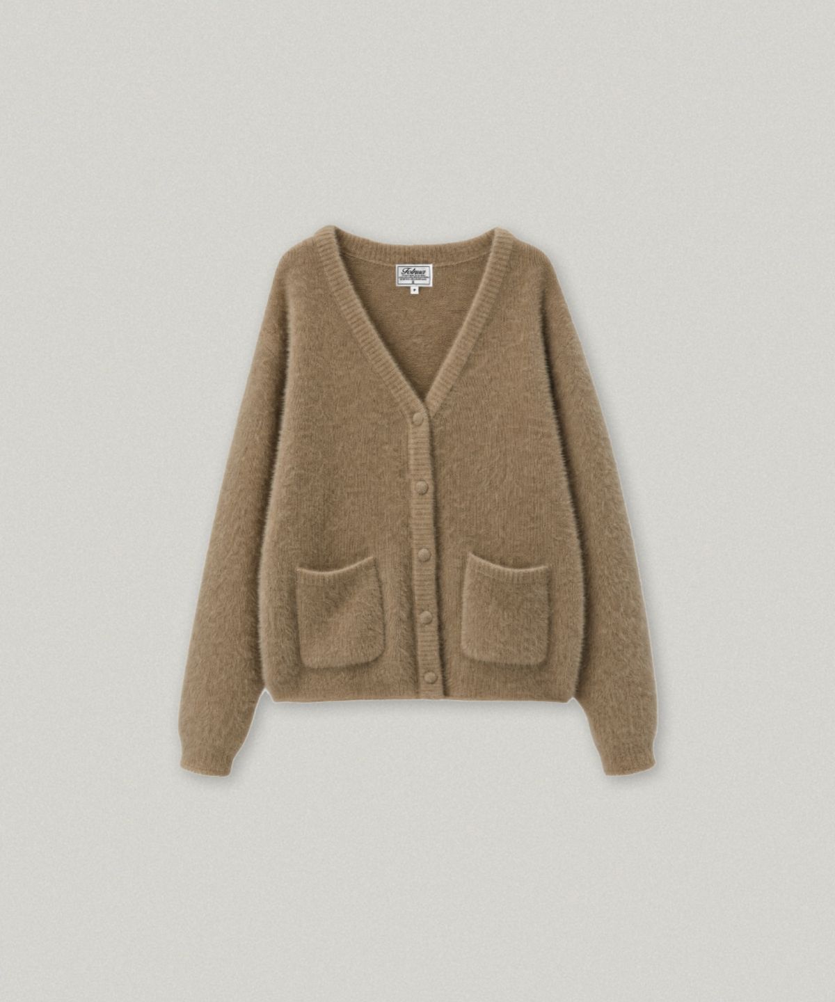 폴뉴아(FOLNUA) DUCHON V NECK CARDIGAN (BROWN)