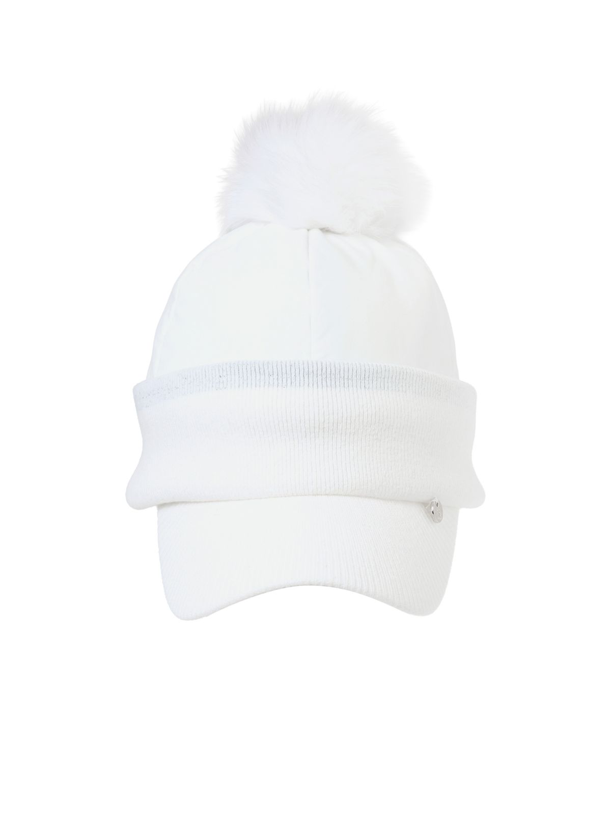 와이드앵글(WIDEANGLE) TO 패딩 믹스 니트 방울캡_Off White_WWW26C15W3