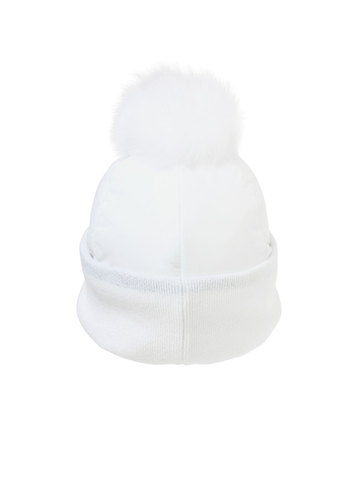 와이드앵글(WIDEANGLE) TO 패딩 믹스 니트 방울캡_Off White_WWW26C15W3