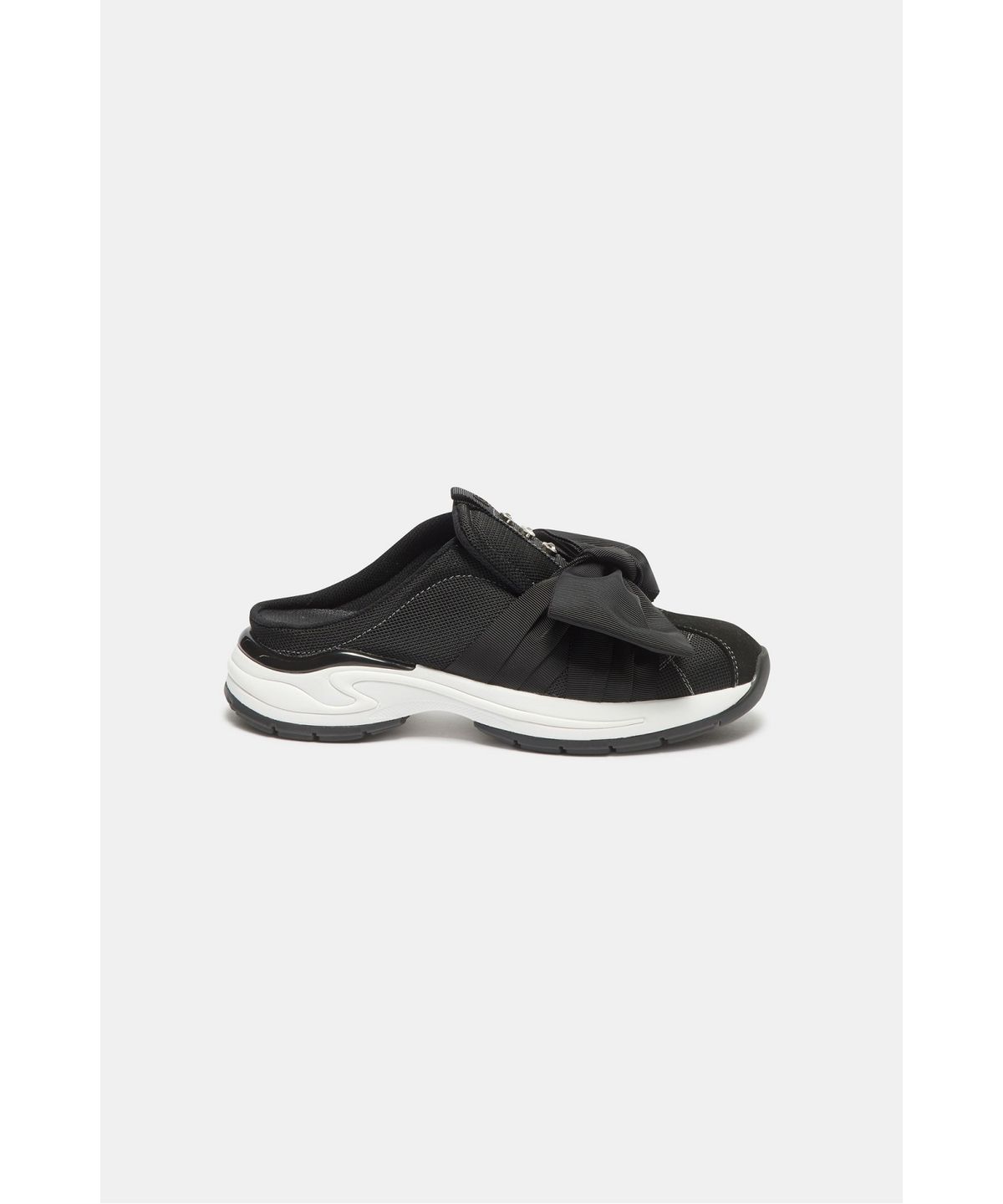 슈콤마보니(SUECOMMA BONNIE) Volume ribbon mule(black)_DG4DA26525BLK