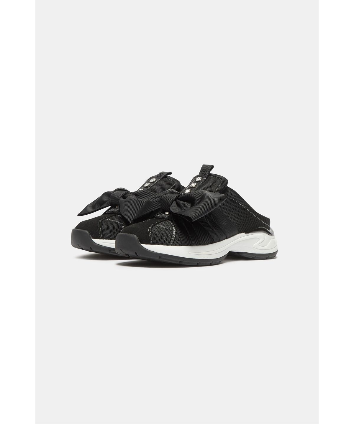 슈콤마보니(SUECOMMA BONNIE) Volume ribbon mule(black)_DG4DA26525BLK