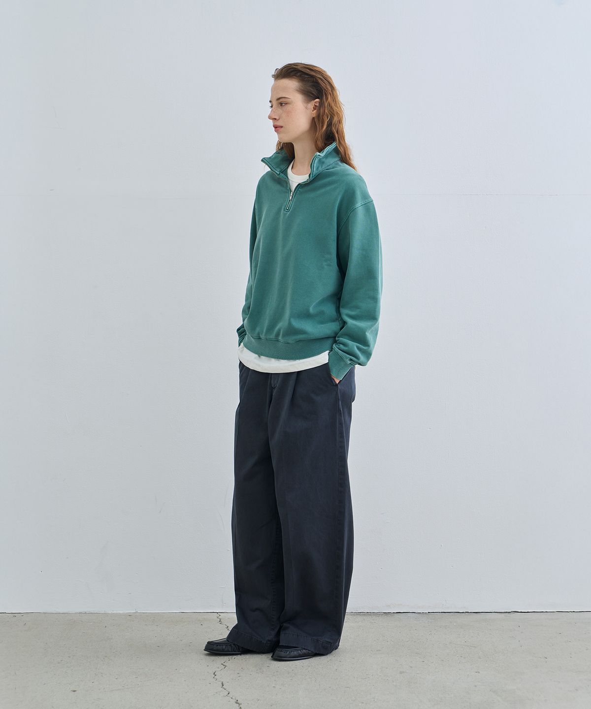 정감 스튜디오(JEONGGAM STUDIOS) Pigment Dyed Half Zip-Up_4 color