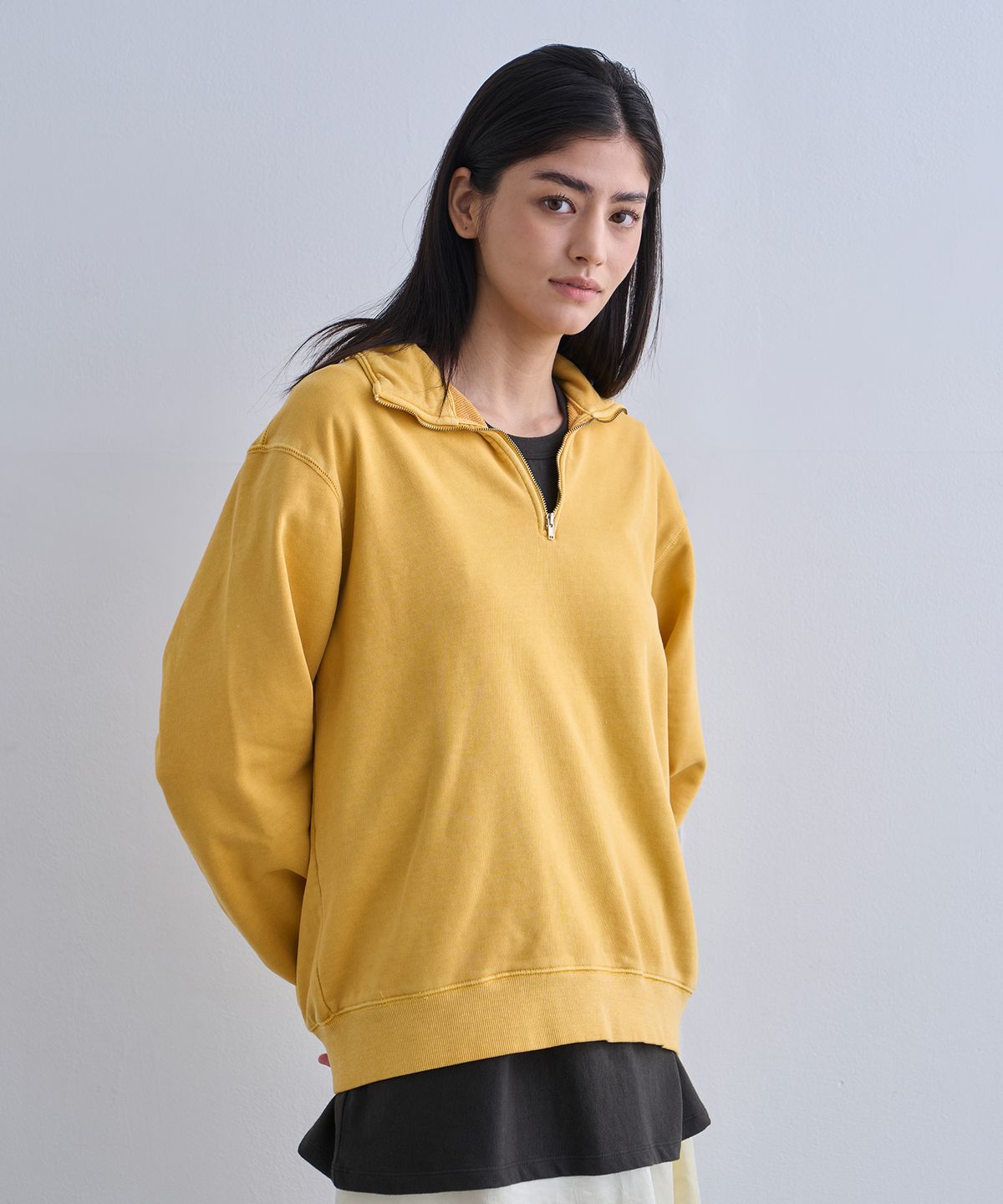 정감 스튜디오(JEONGGAM STUDIOS) Pigment Dyed Half Zip-Up_4 color