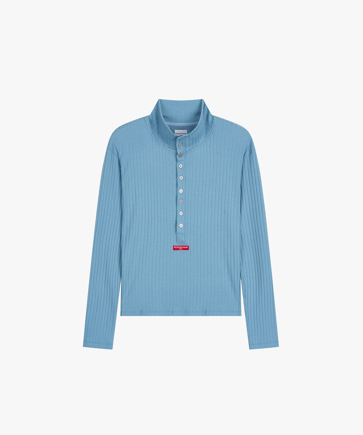 레코딩하우스(RECORDINGHOUSE) REC BUTTON TURTLE-NECK [SKY BLUE]