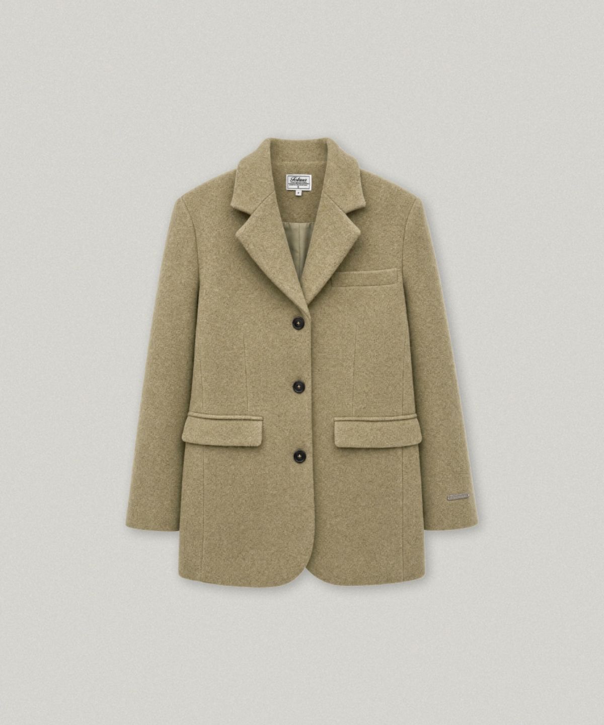 폴뉴아(FOLNUA) LAINE WOOL SINGLE JACKET (OLIVE)