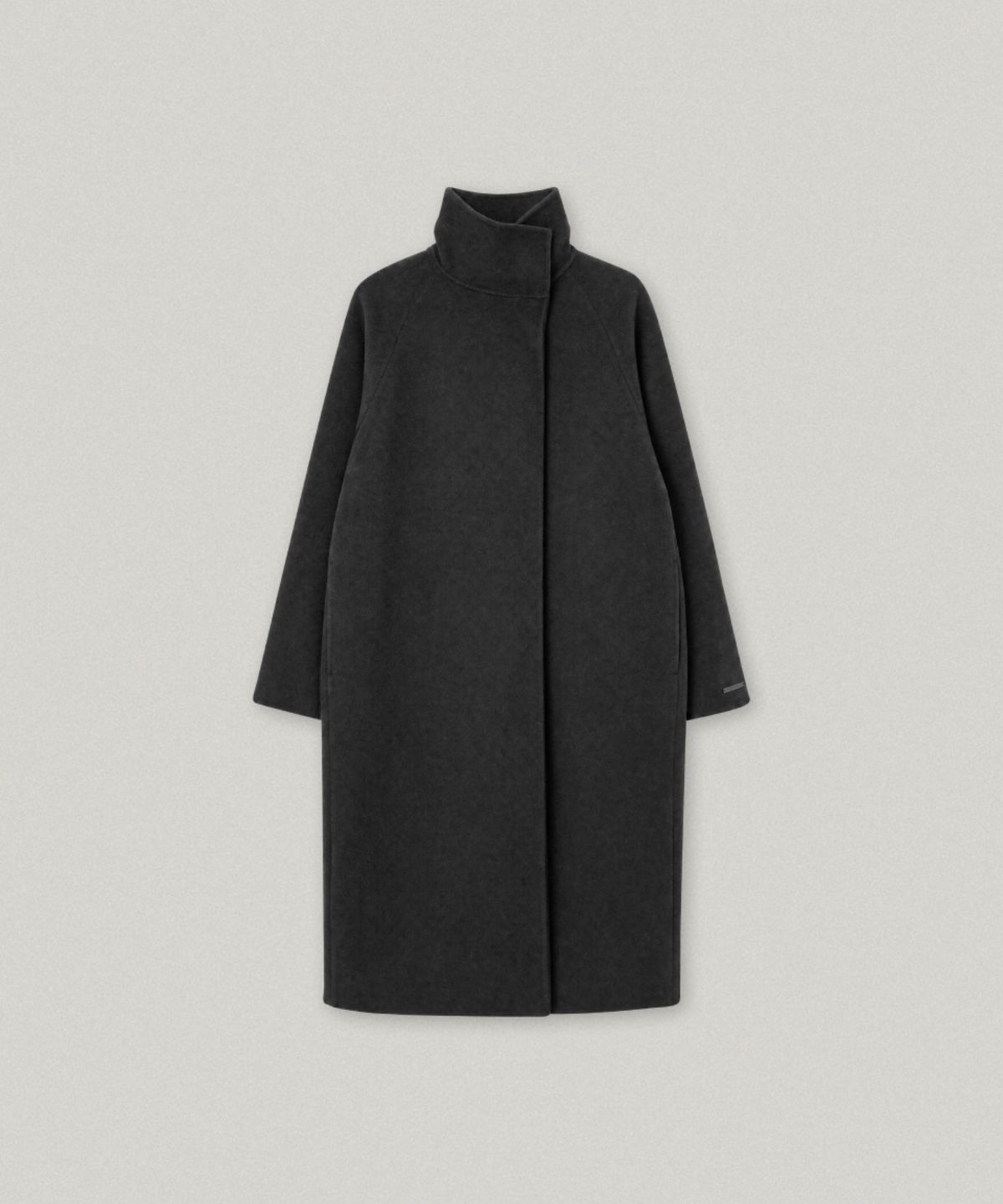폴뉴아(FOLNUA) BALMACAAN OVER FIT HANDMADE COAT (CHARCOAL)