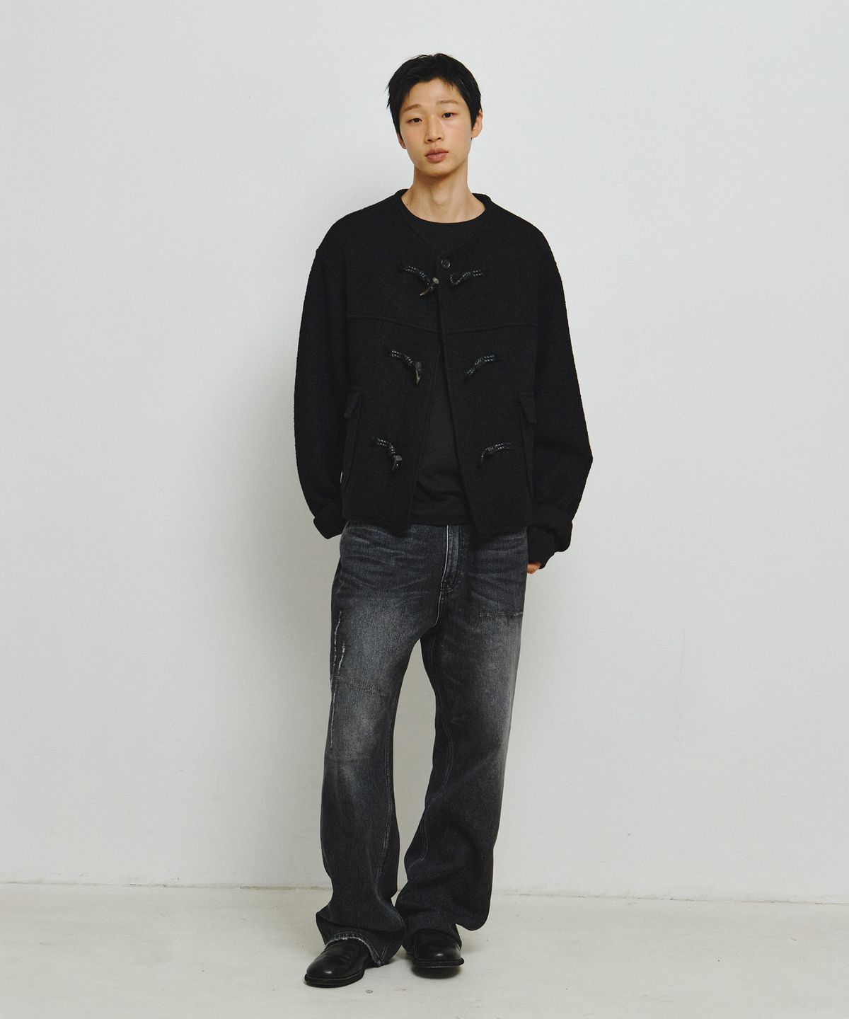 엔도어(ENDOOR) Morrow Hooded Duffle Short Coat (Black)