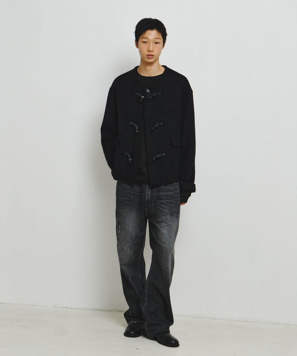 엔도어(ENDOOR) Morrow Hooded Duffle Short Coat (Black)
