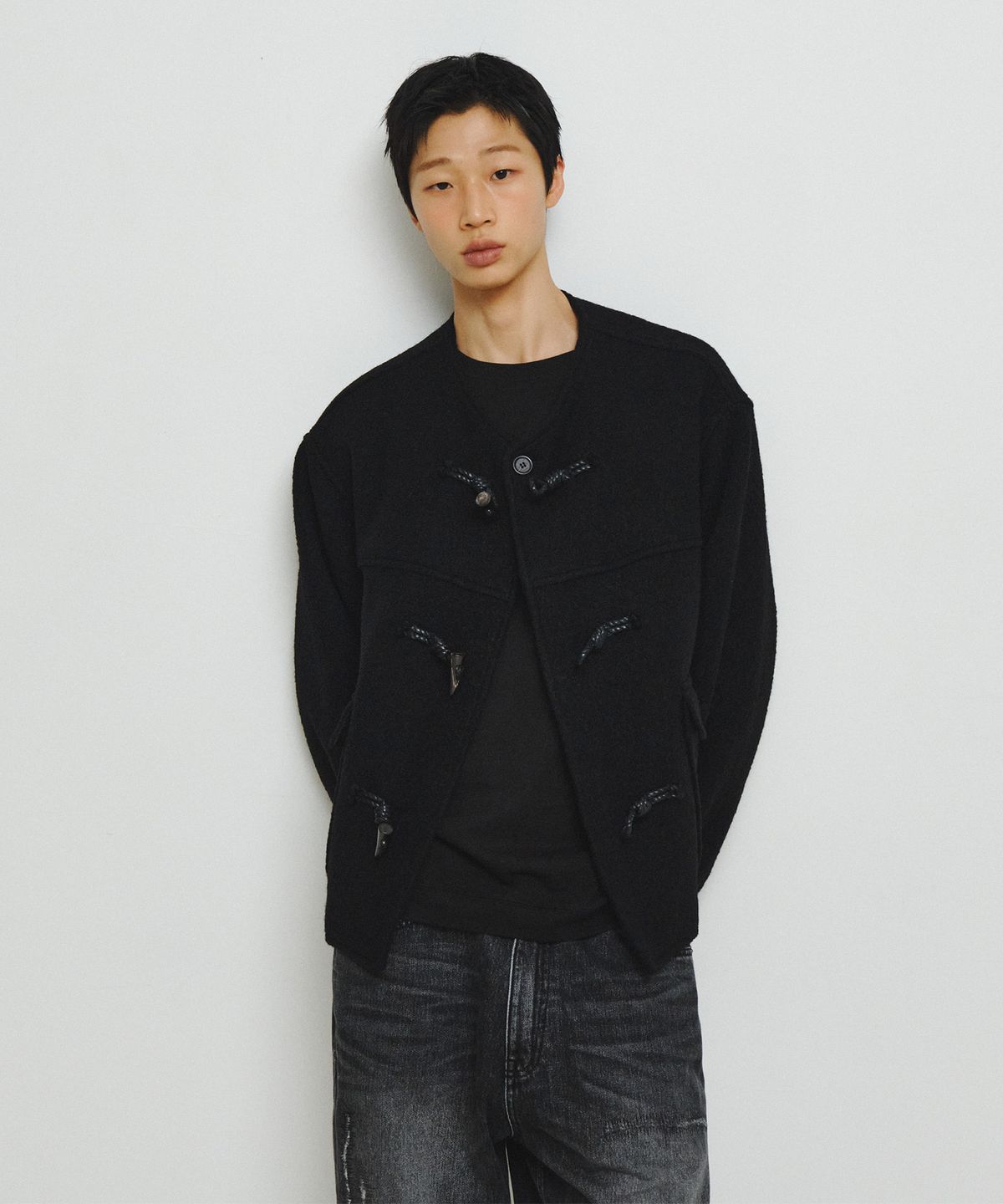엔도어(ENDOOR) Morrow Hooded Duffle Short Coat (Black)