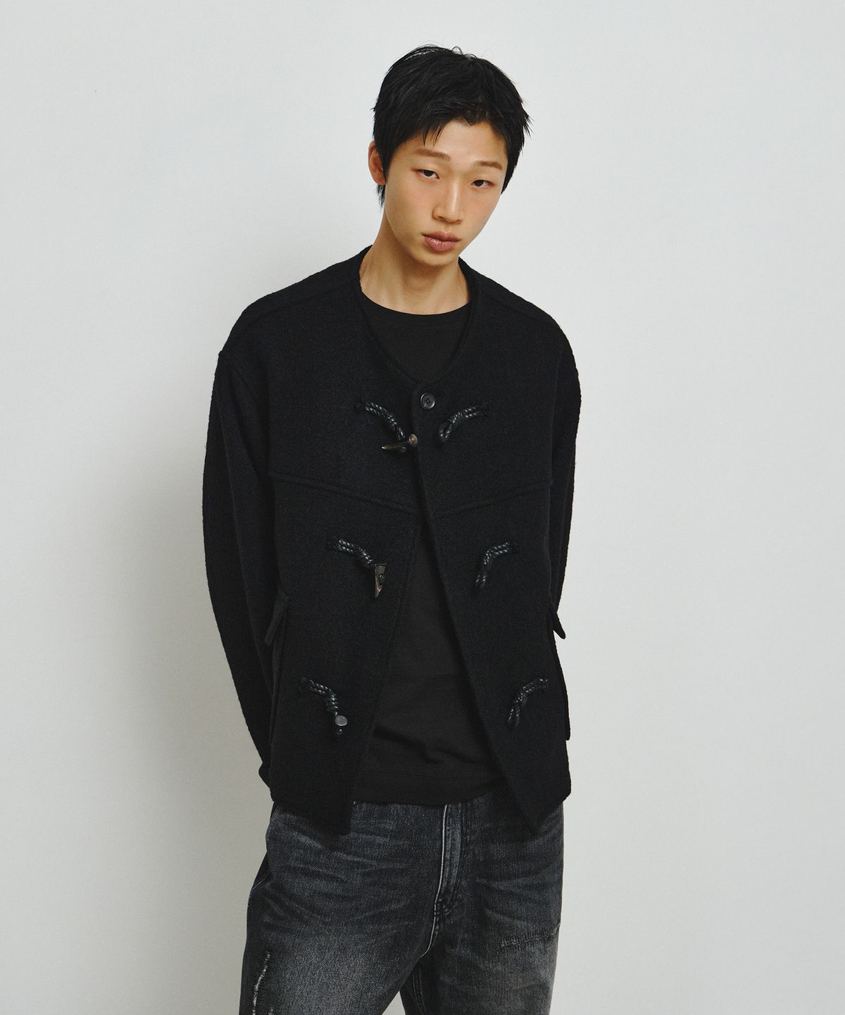 엔도어(ENDOOR) Morrow Hooded Duffle Short Coat (Black)
