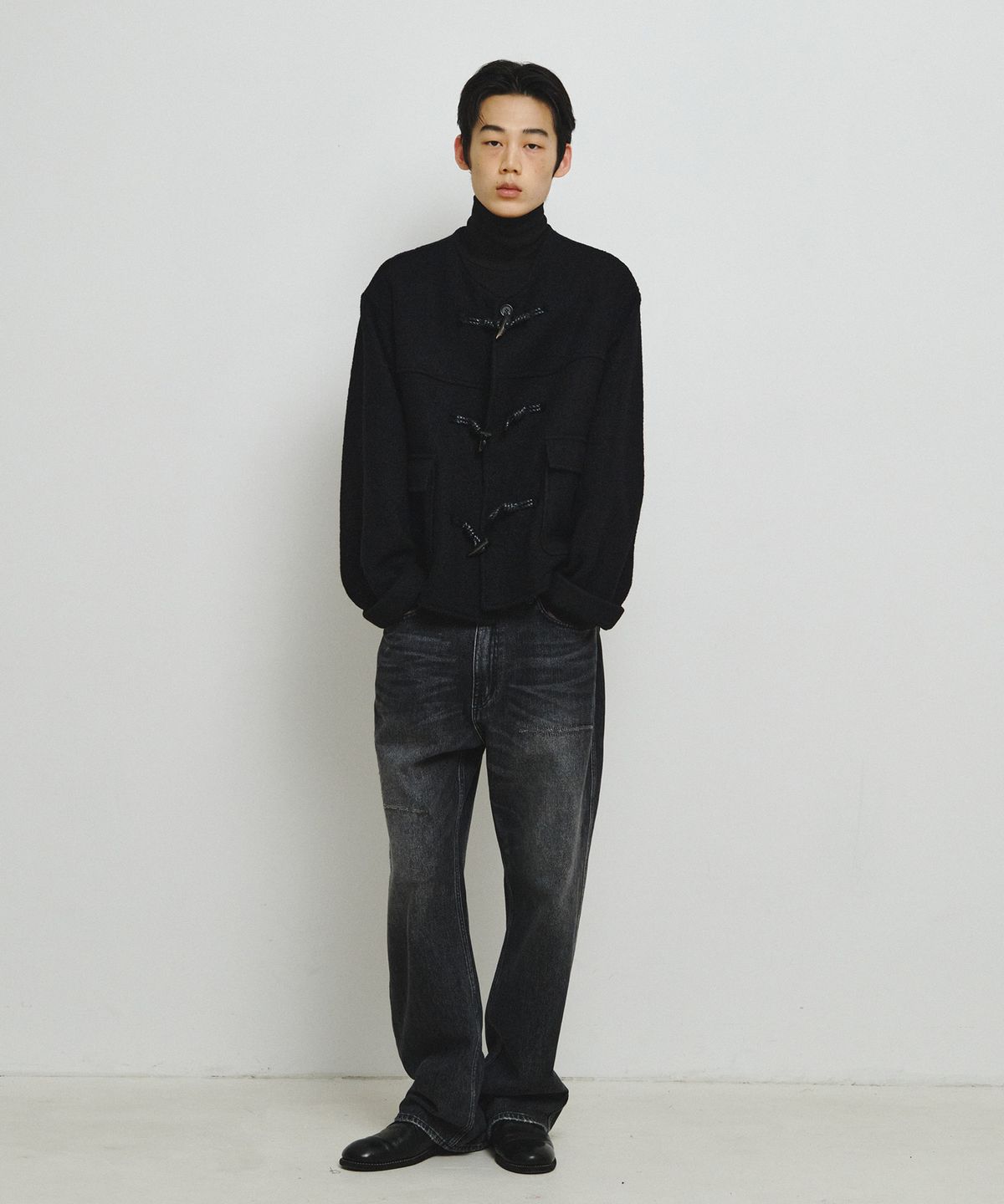 엔도어(ENDOOR) Morrow Hooded Duffle Short Coat (Black)