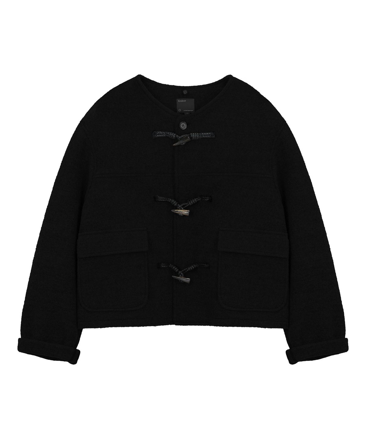 엔도어(ENDOOR) Morrow Hooded Duffle Short Coat (Black)