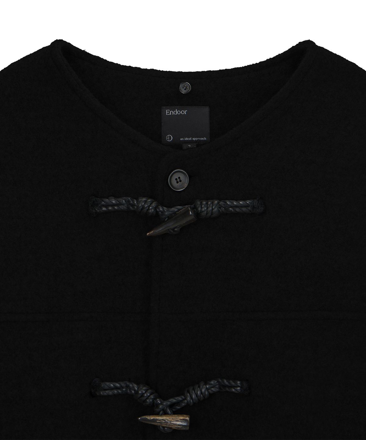 엔도어(ENDOOR) Morrow Hooded Duffle Short Coat (Black)