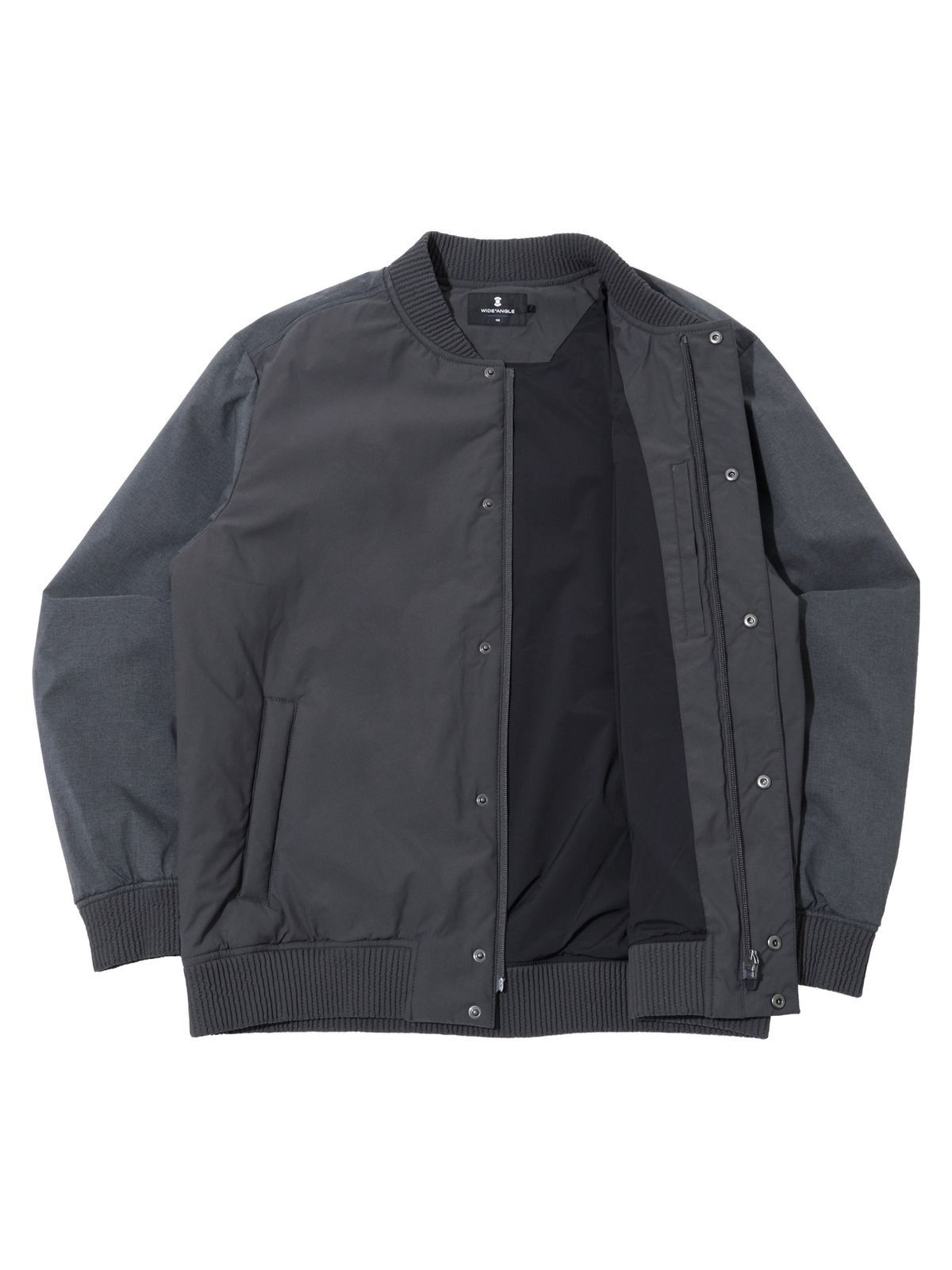 와이드앵글(WIDEANGLE) CO 와일드락 바시티 패딩 자켓 M_Dark Grey_WMW26152C6