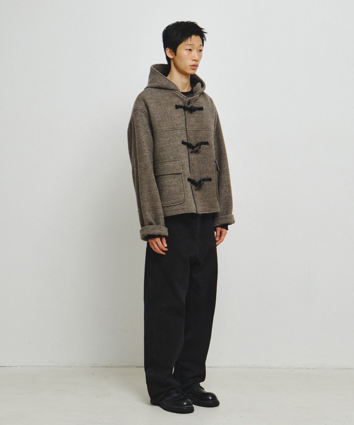엔도어(ENDOOR) Morrow Hooded Duffle Short Coat (Brown Bokashi)