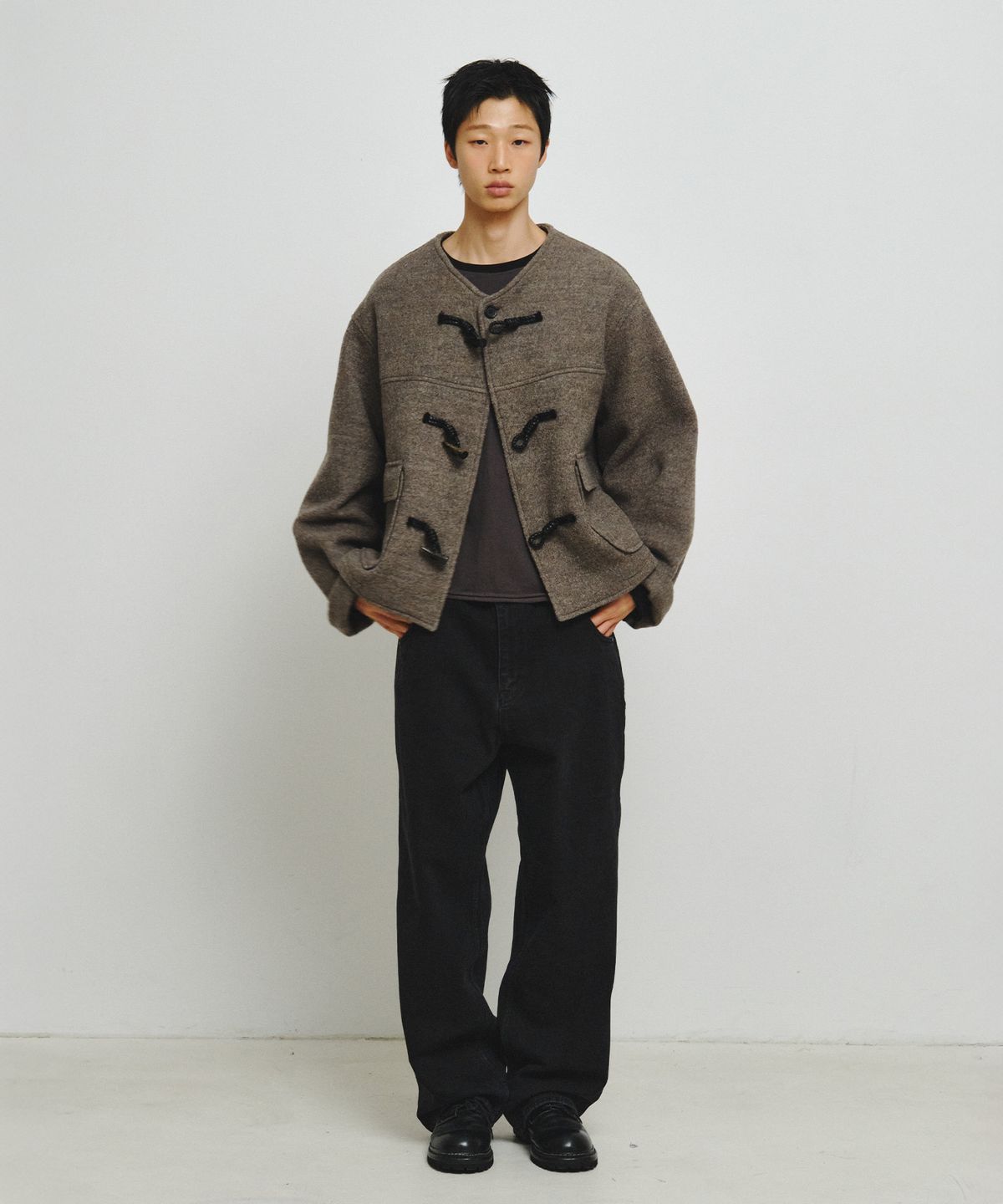엔도어(ENDOOR) Morrow Hooded Duffle Short Coat (Brown Bokashi)